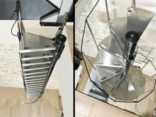 escalier helicoidal escamotable